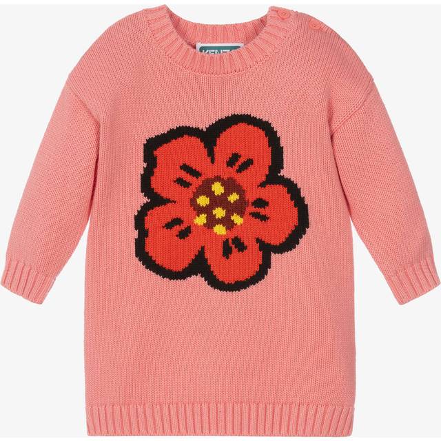 Kenzo, Knitwear, female, Pink, 3 Y, Boke Flower Knitted Dress in Pink