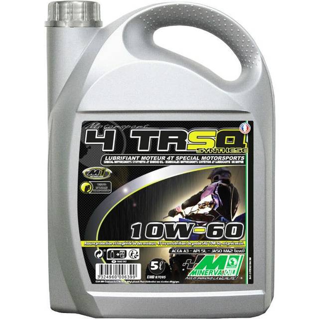 Motorcycle engine oil Minerva Oil Quad 4Trsq 10W60 100% France - Gris