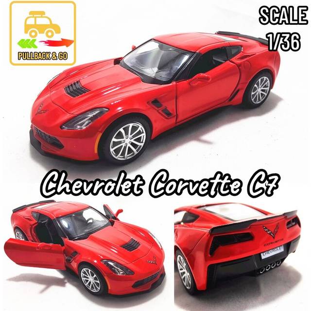 (Corvette C7) 1:36 Metal Diecast Car Model Repilca Ford Mustang Scale Miniature Collection