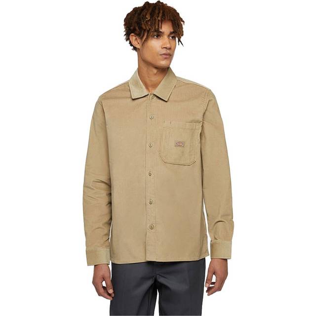 Dickies Corduroy Shirt Man Khaki Size XL