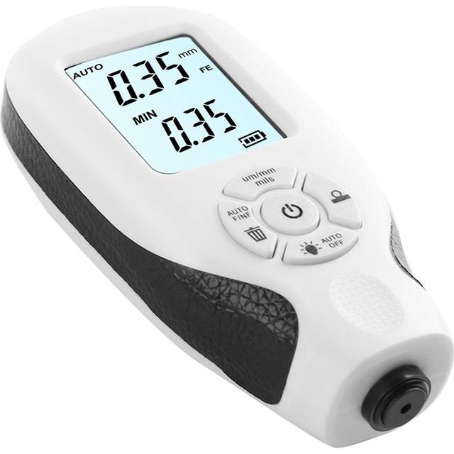 Paint Thickness Tester Car Coating Film Thickness Gauge 0~2000um Digital Coating Meter With LCD white