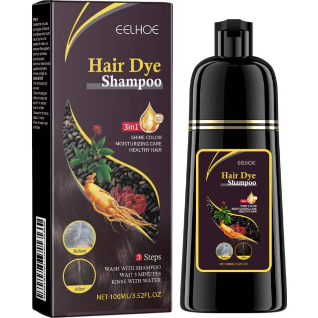 (Natural brown 100ml) Shampoo for black hair Polygonum multiflorum essence black moisturizing and smoothing shampoo