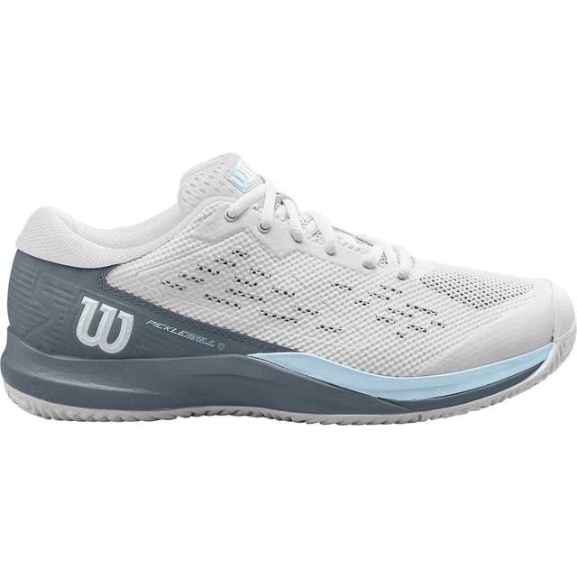 WILSON Women's Rush Pro Ace Pickler Sneaker  White/Grey/Baby Blue  11