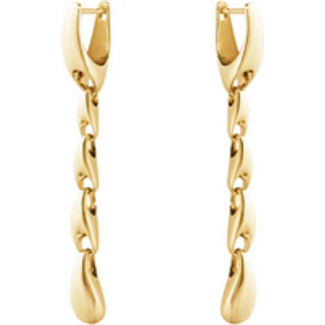 Georg Jensen Reflect 18ct Yellow Gold Link Drop Earrings