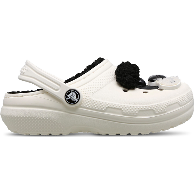Crocs | Kids | Classic Lined I AM Panda Bear | Clogs | Chalk/Black | J1