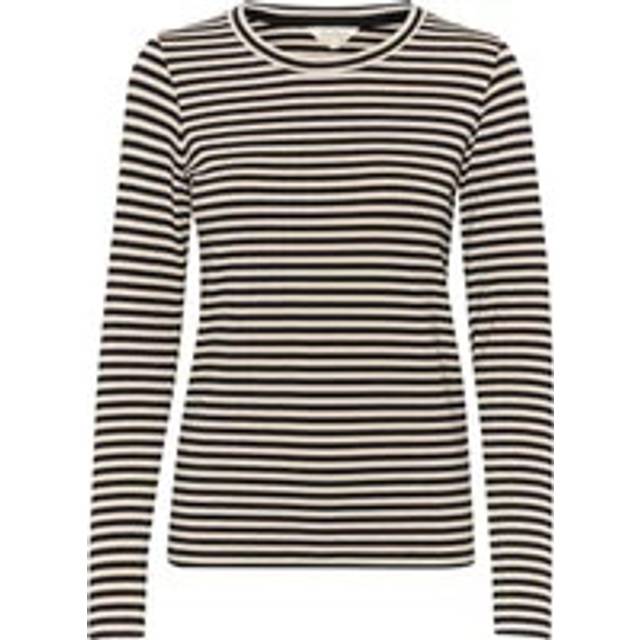 Part Two, Topp, Dam, XL, Randig långärmad T-shirt - multicolor (XL)