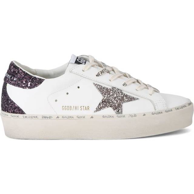 Golden Goose Womens White/comb Women&#39;s Hi Star 11934 Glitter-embellished Leather Low-top Trainers Eur 38/5 Uk Women - WHITE/COMB