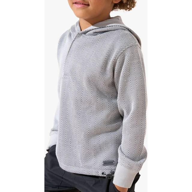 Boys Smart Grey Herringbone Hoodie | Angel & Rocket / 5-6 yrs - Gray