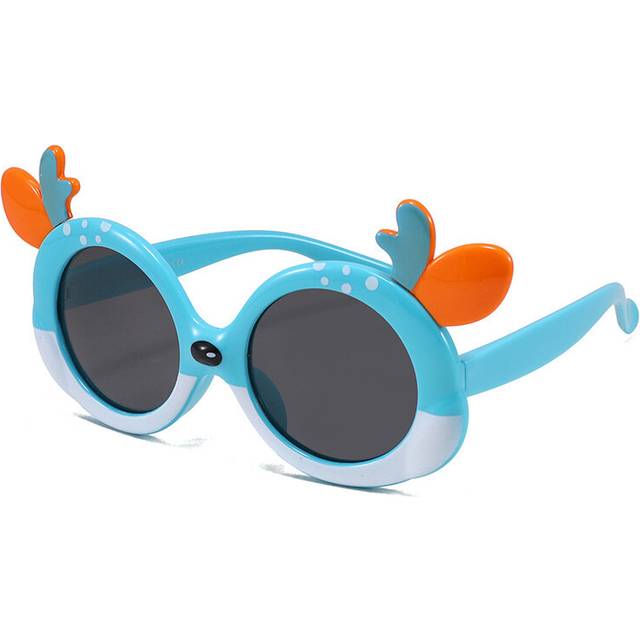 (Blue) Kids Fashionable Sunglasses Deer Baby Design Summer Outdoor Uv Protection