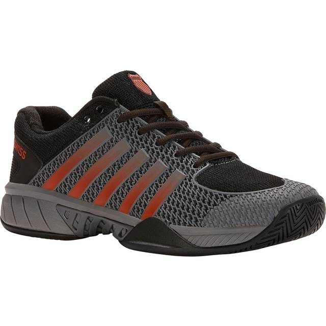 K-Swiss Men's Express Light Pickleball Shoe  Steel Gray/Jet Black/Spicy Orange  7 M