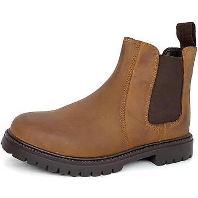 Frank james rutland boys girls chelsea ankle leather boots chocolate brown