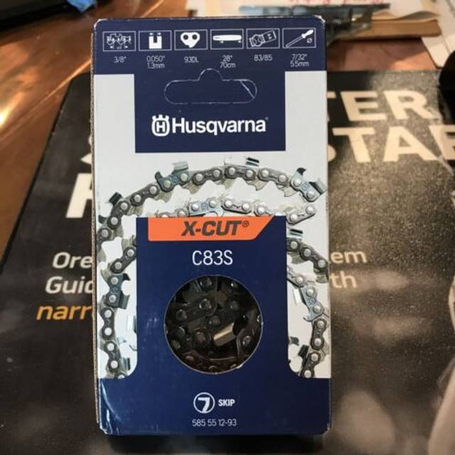 "Genuine Husqvarna 585551293 28"""""""" 3/8"""""""" .050"""""""" 93 DL C83S Chainsaw Chain Loop"