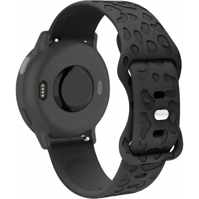 SHEIN Engraved Strap Compatible With Samsung Galaxy Watch 6/4/Classic/5/Pro/3/Active 2 Leopard Silicone Bracelet Gt 2 E 20mm 22mm 18mm Band