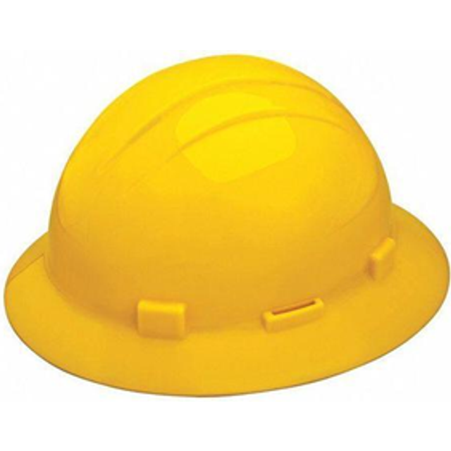 ERB  19262 19762 Americana Cap Style Hard Hat with Slide Lock  Yellow  658