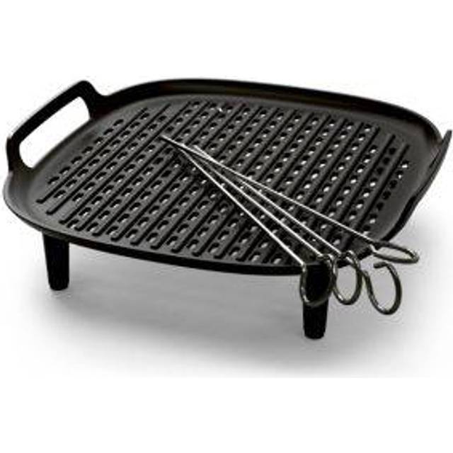 Philips Airfryer grillkit. Airfryer-tillbehör. Grillning med airfryer. 4 grillspett och våningsgaller. Grillplatta. HomeID-app. Tål maskindisk (HD9926/00)