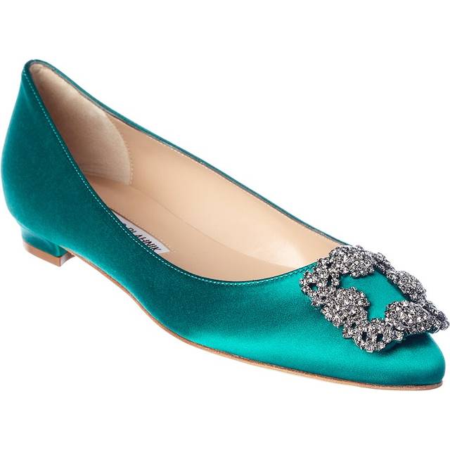 Manolo Blahnik Hangisi Satin Flat