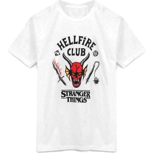 Stranger Things Childrens/Kids Hellfire Club T-Shirt (White/Black)