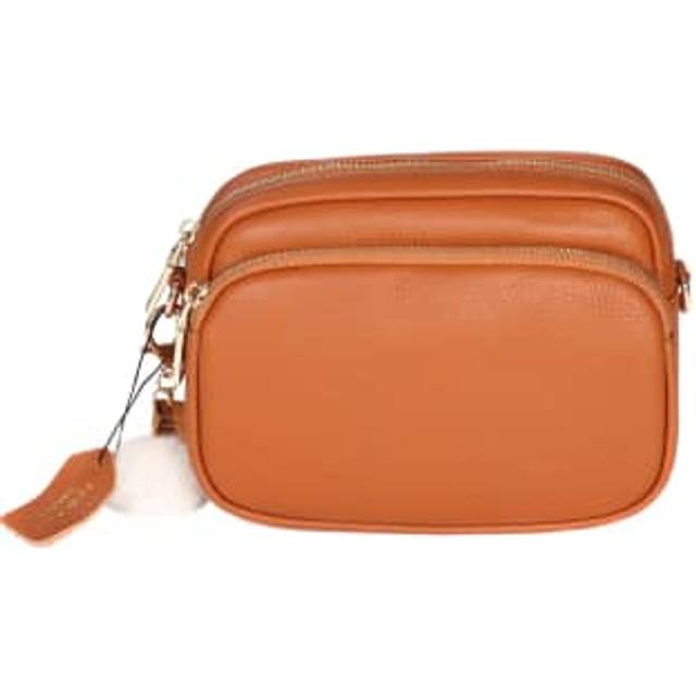 Pom London - Mayfair Leather Crossbody Bag Tan