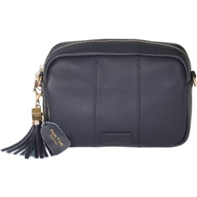 Pom London - City Leather Crossbody Bag Navy