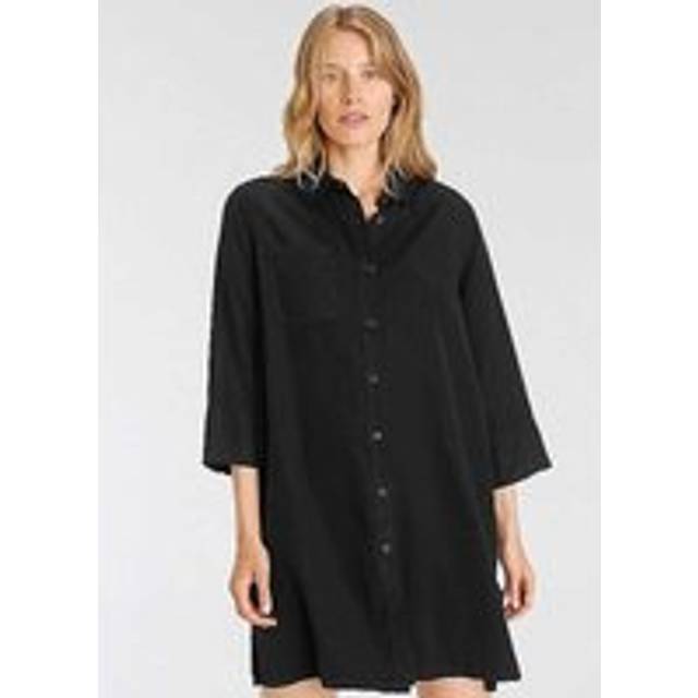 LenzingTM Lyocell Oversized Blouse - Black