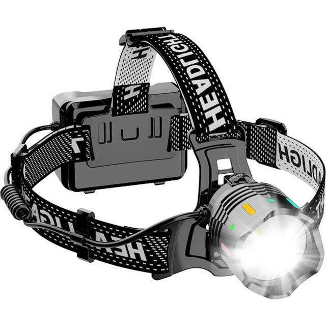 Chronus Chronus LED Headlamp, 120000LM Headband Headlamp, 10 Hours Long Battery Life, Zoomable (Black)