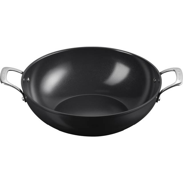 Le Creuset Ceramic wokpanna 2 handtag 32 cm - Svart