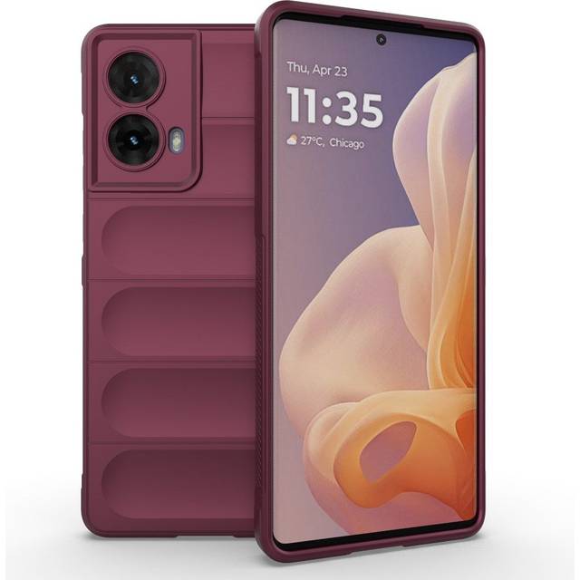 EIDERWOOD Motorola Moto G85 (5G) Flexibel Plast Skal - Bordeaux Röd
