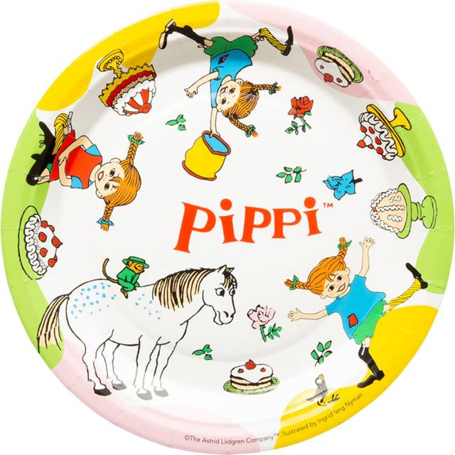 Pippi Långstrump Papperstallrik 8-pack