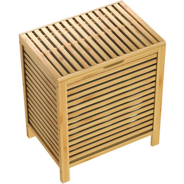 Bamboo Cabinet Laundry Bin - Brown (61cm H X 36cm W X 51cm D)