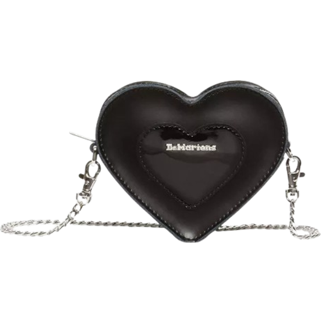 Dr. Martens Mini Heart Shaped Leather Bag in Black - one size