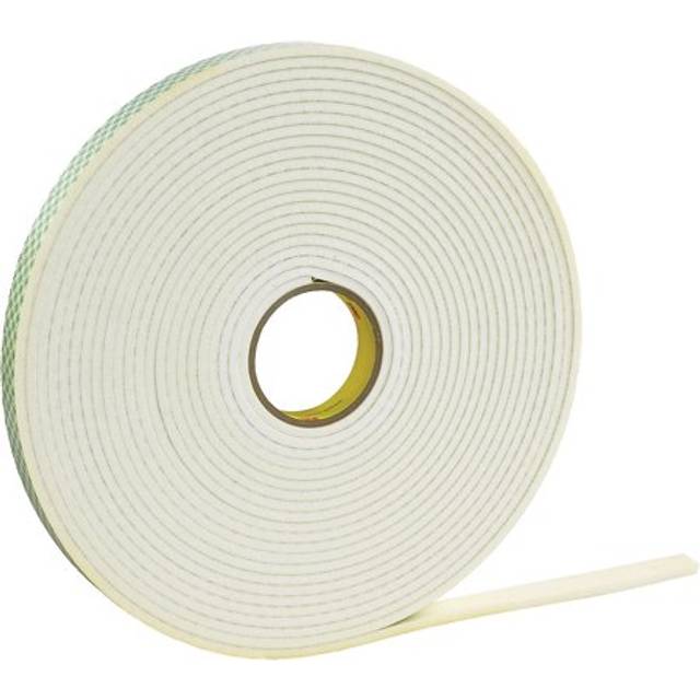 3M T95344661PK 0.50 in. x 36 yards Double Sided Foam Tape, White