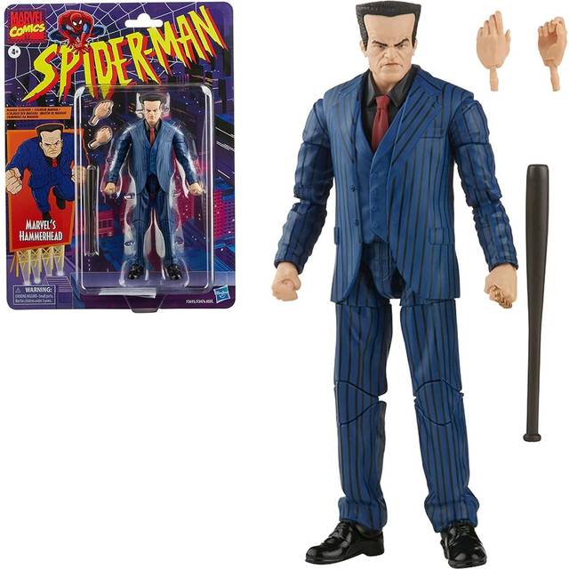 Spider-Man Retro Marvel Legends Hammerhead 6" Figure - Black&#47;Blue&#47;Red (One-Size)