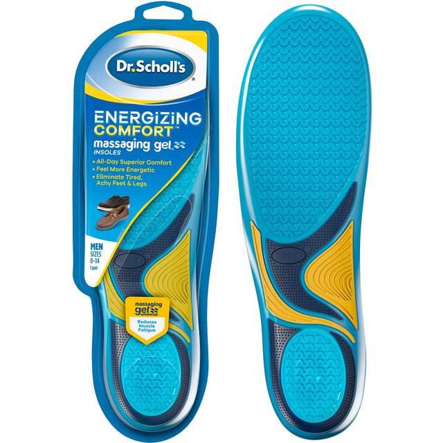 Dr. Scholl?s Energizing Comfort Everyday Insoles with Massaging Gel?, On Feet All-day, Shock Absorbing, Arch Support,Trim Inserts to Fit Shoes, Men's