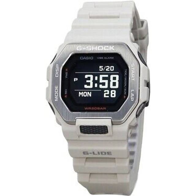 Casio G-Shock G-Lide Digital Smartphone Link Grey Resin Strap Quartz GBX-100-8 200M Men&#39;s Watch