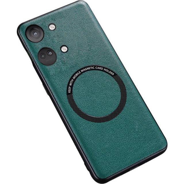 EIDERWOOD OnePlus Nord 3 (5G) Hybrid Plastic Skal med Konstläder - MagSafe Kompatibel - Grön
