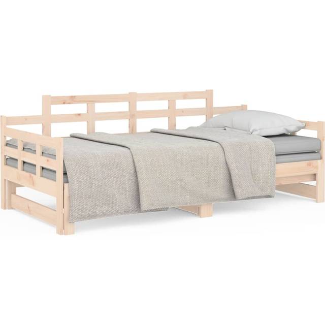 Bäddsoffa massiv furu 2x(90x190) cm