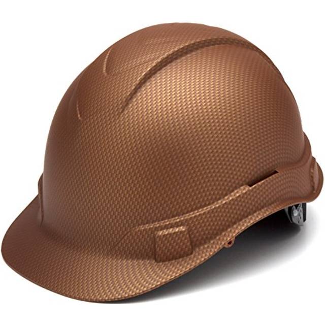 Pyramex Ridgeline Cap Style Hard Hat  4-Point Ratchet Suspension  Copper Pattern