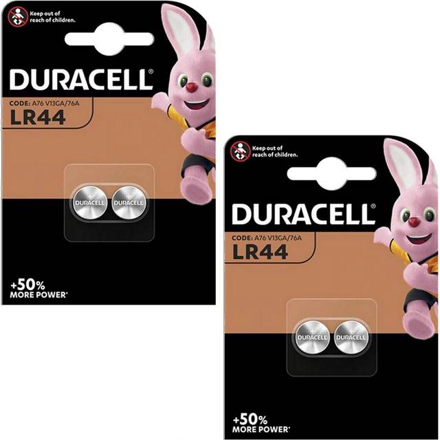 4 pack duracell lr44 1.5v batteries alkaline long lasting power lr 44 a76 ag13