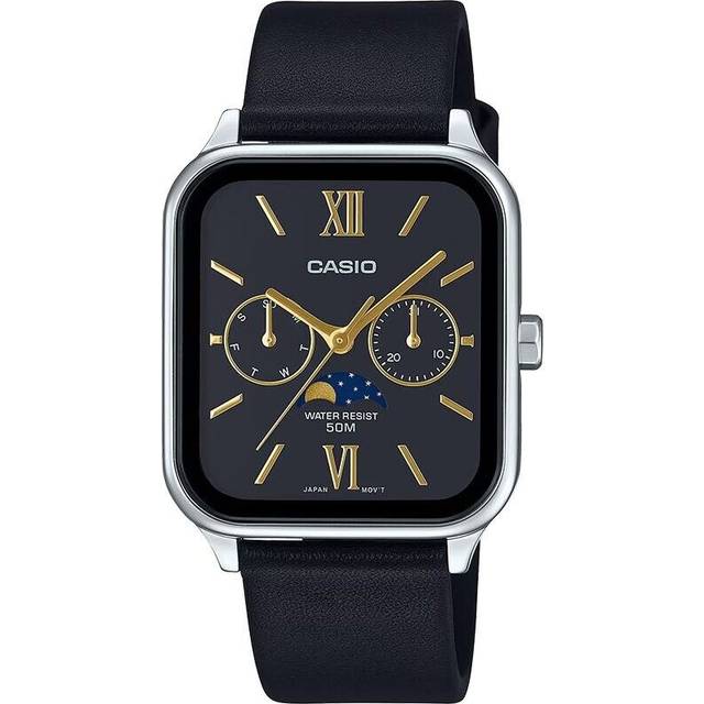 Casio Standard Analog Leather Strap Black Dial Quartz MTP-M305L-1A2V Men&#39;s Watch