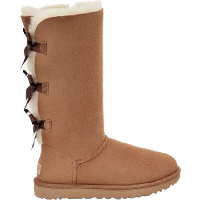 UGG® Tall Bailey Bow II Boot for Women in Brown, Size 3, Twinface/Polyester/Leather - Chestnut