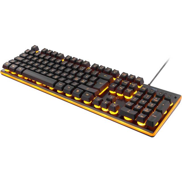 DELTACO GAMING tangentbord med membranbrytare, nordisk layout, orange belysning