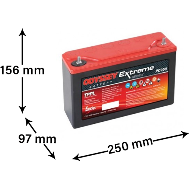 Odyssey Extreme Power & Motorsports (ODS) AGM Battery - ODS-AGM30E