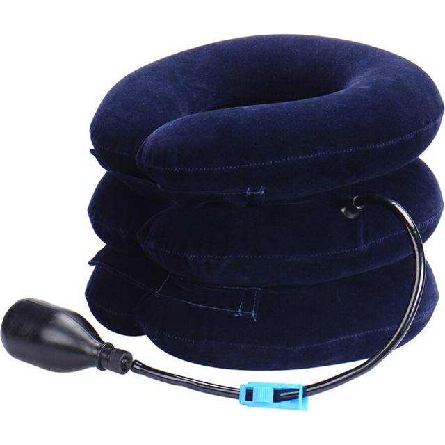 (a-A) Neck Stretcher Inflatable Air Neck Traction Apparatus Device Medical Devices Orthopedic Collar Pillow Pain Stress Relief Tractor