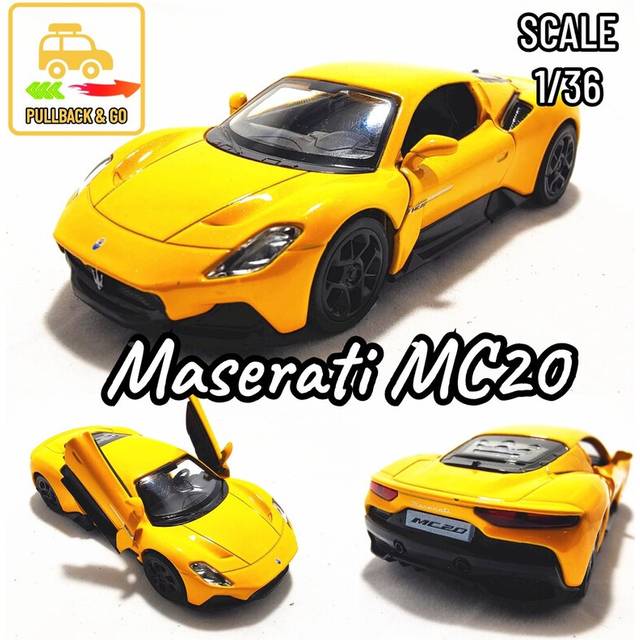 (Maserati MC20) 1:36 Metal Diecast Car Model Repilca Maserati Gran Turismo MC Scale Miniature