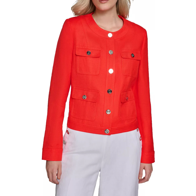 KARL LAGERFELD Linen-Blend Blazer