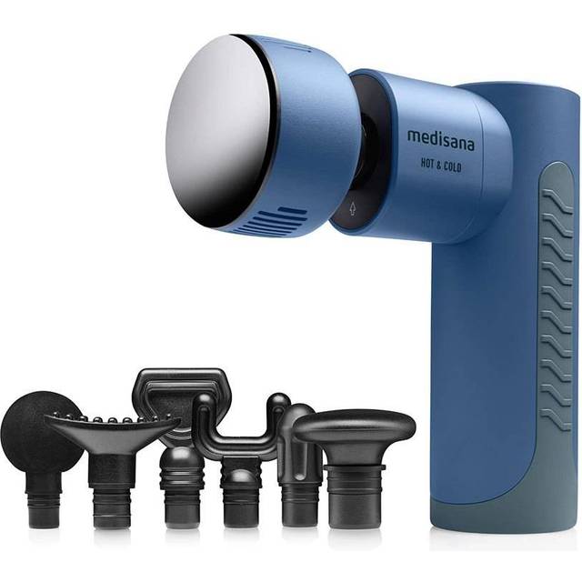 medisana MG 600 massagepistol, Elektrisk massageapparat, Avslappning och muskelavslappning, Värme- och kylfunktion, Inkl; 7 massagetillsatser och 3 vibrationsnivåer