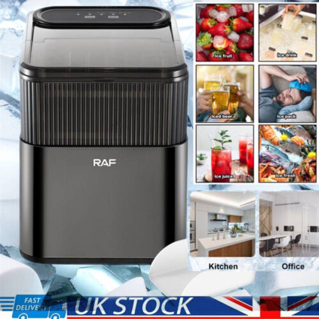 Electric ice cube maker countertop machine automatic compact portable w/ scoop