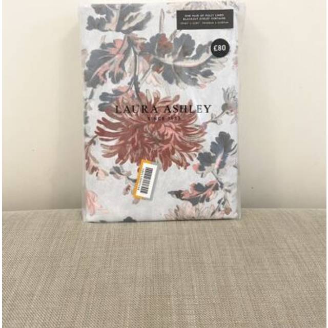 Laura ashley maryam blackout crimson fully lined curtain/floral gift 168wx137d