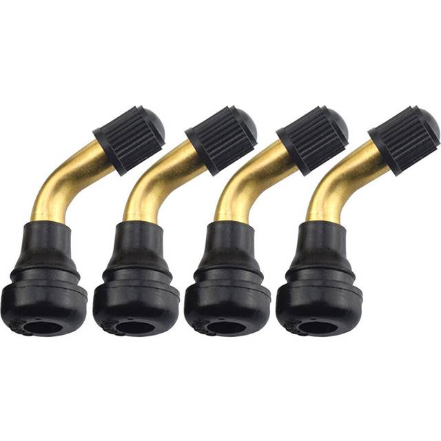4Pcs Tyre Valves Stem Right Angle Snap-in Rubber Brass for Electric Scooter and Electric Scooter