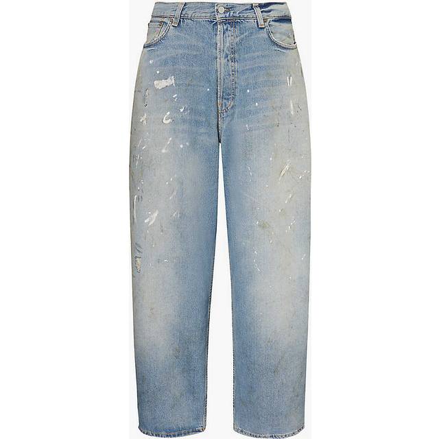 Acne Studios Mens Light Blue 2023m Wide-leg Baggy-fit Denim Jeans 32 - LIGHT BLUE